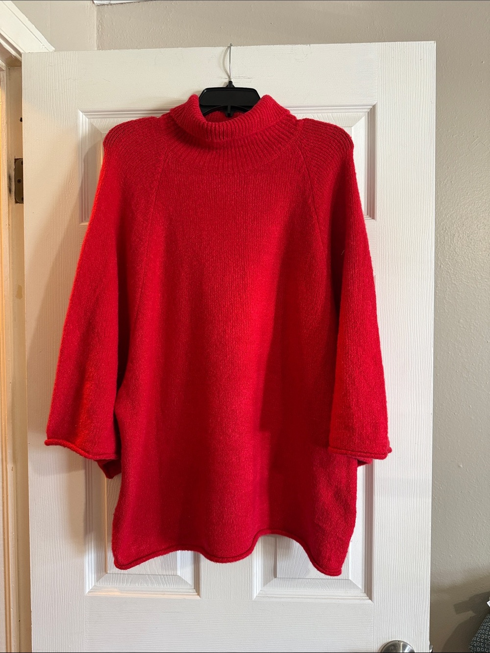 Cozy Red Mock Neck Women's Sweater